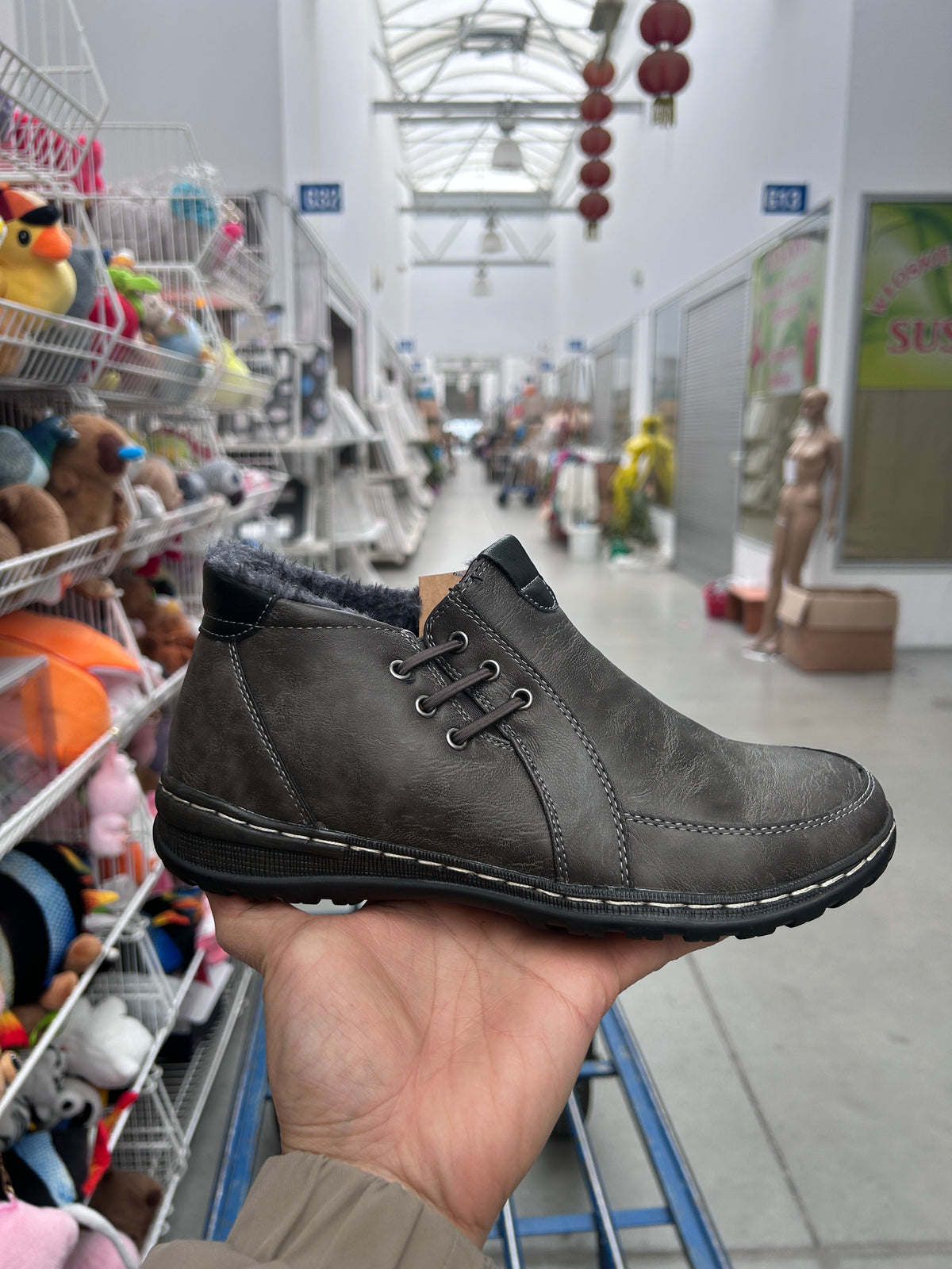 Botki damskie (36-41) 12par 9667-5 GREY