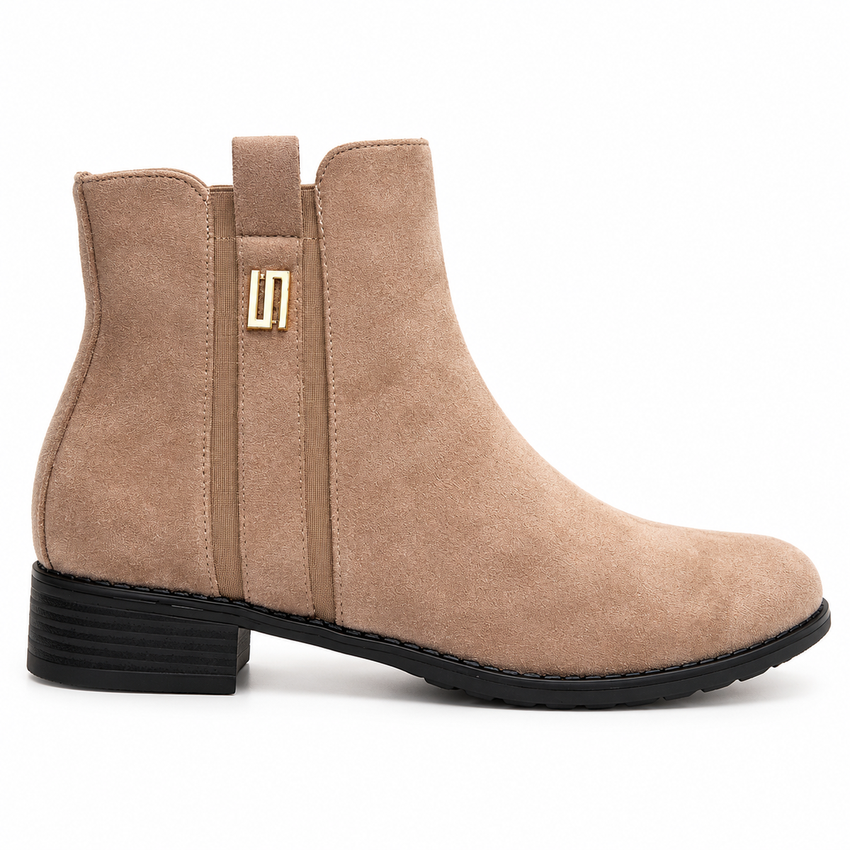 Botki na płaskim (36-41, 12par) H2178C KHAKI