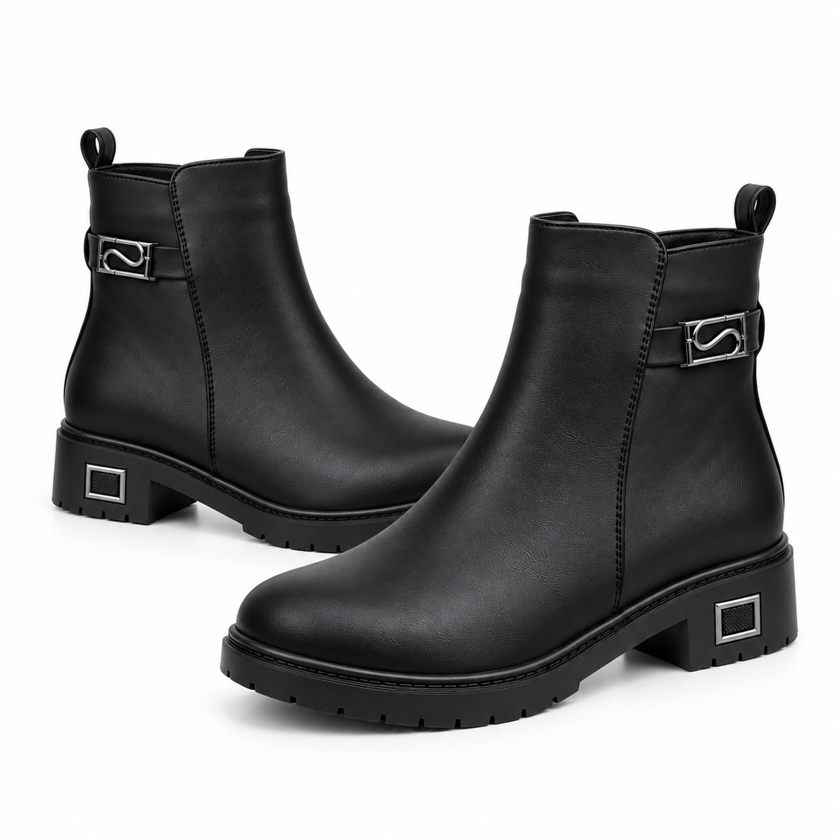 Botki Damskie (36-41) 12Par 2911-1 BLACK