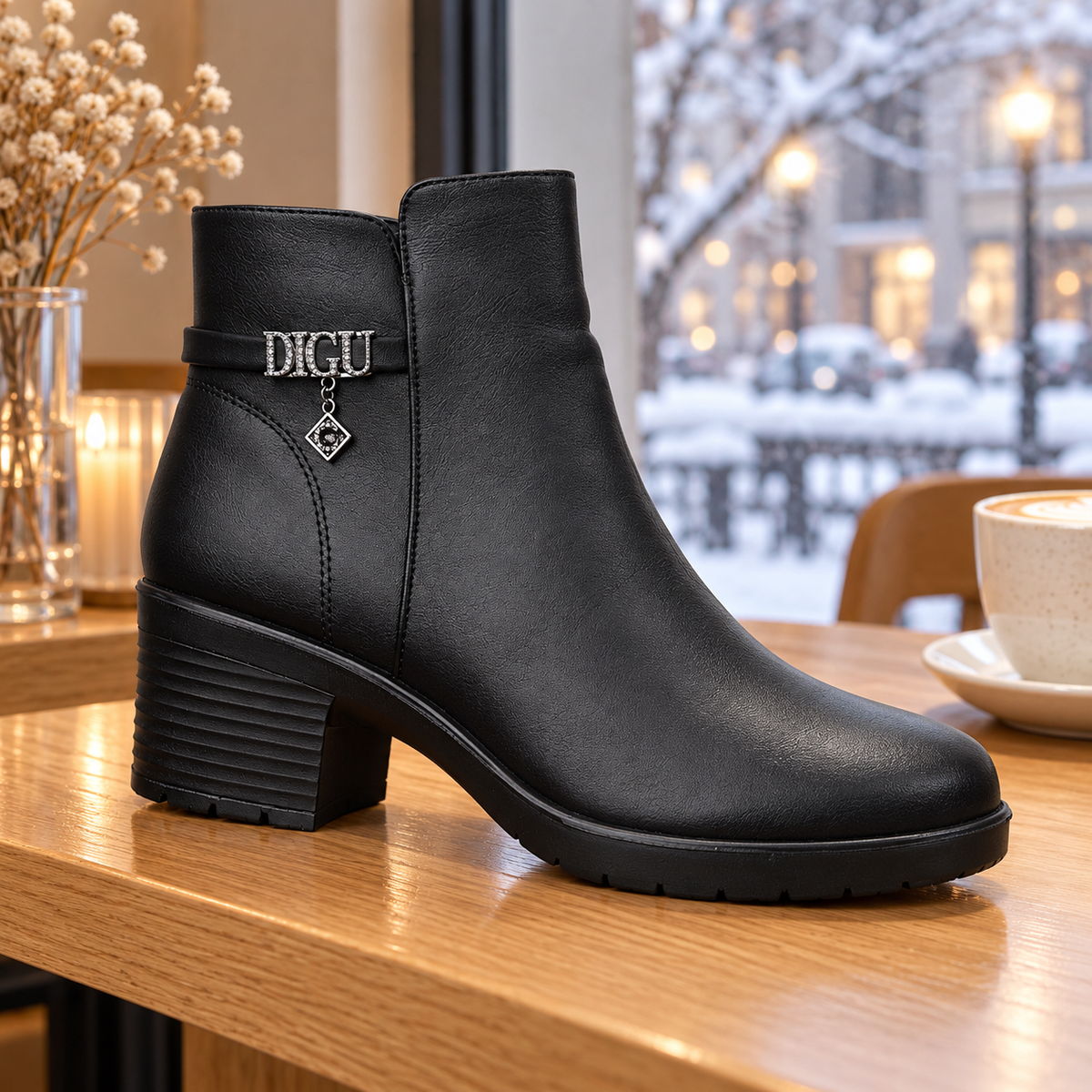 Botki Damskie (36-42) 12Par 7117-21 BLACK