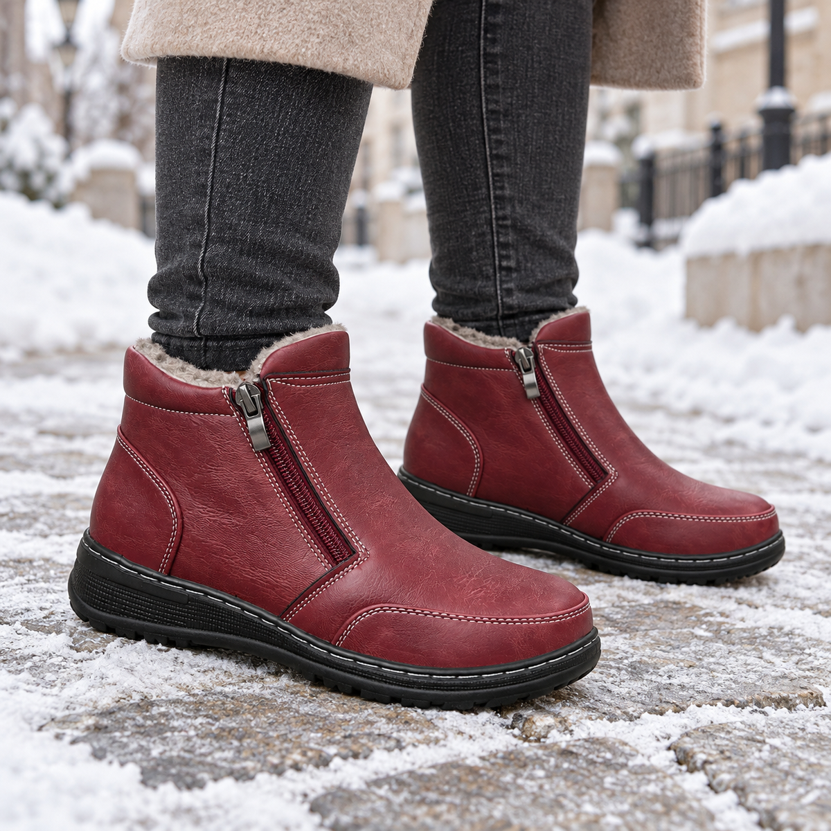 Botki Damskie (36-42) 12Par D83-4 RED