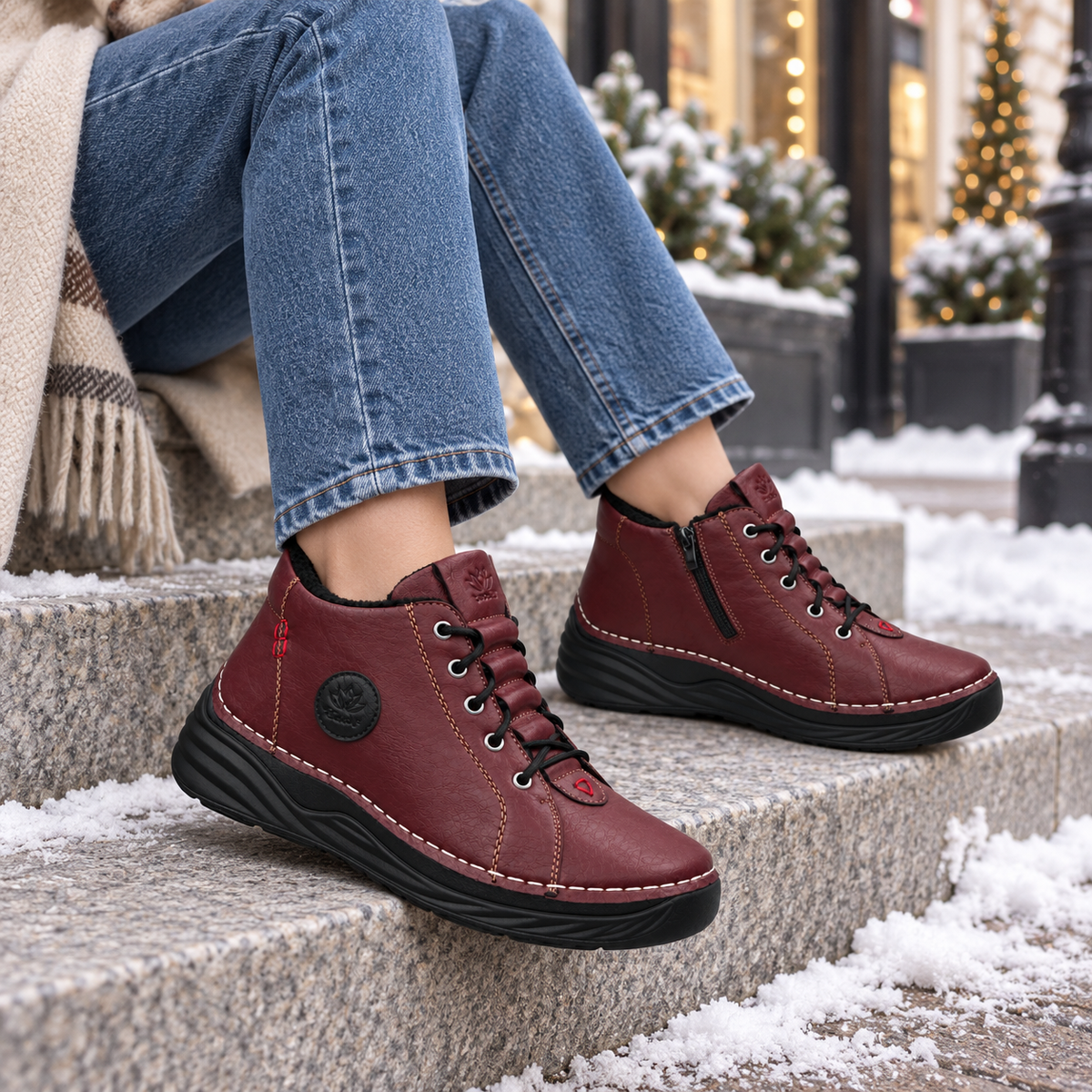 Botki Damskie (36-41) 12Par 9592-4 RED