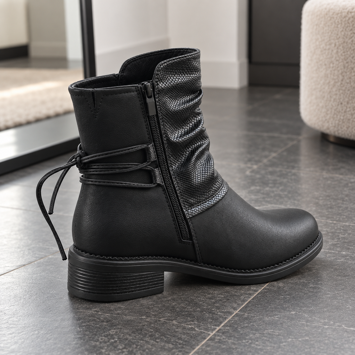 Botki Damskie (36-42) 12Par D27585-1 BLACK
