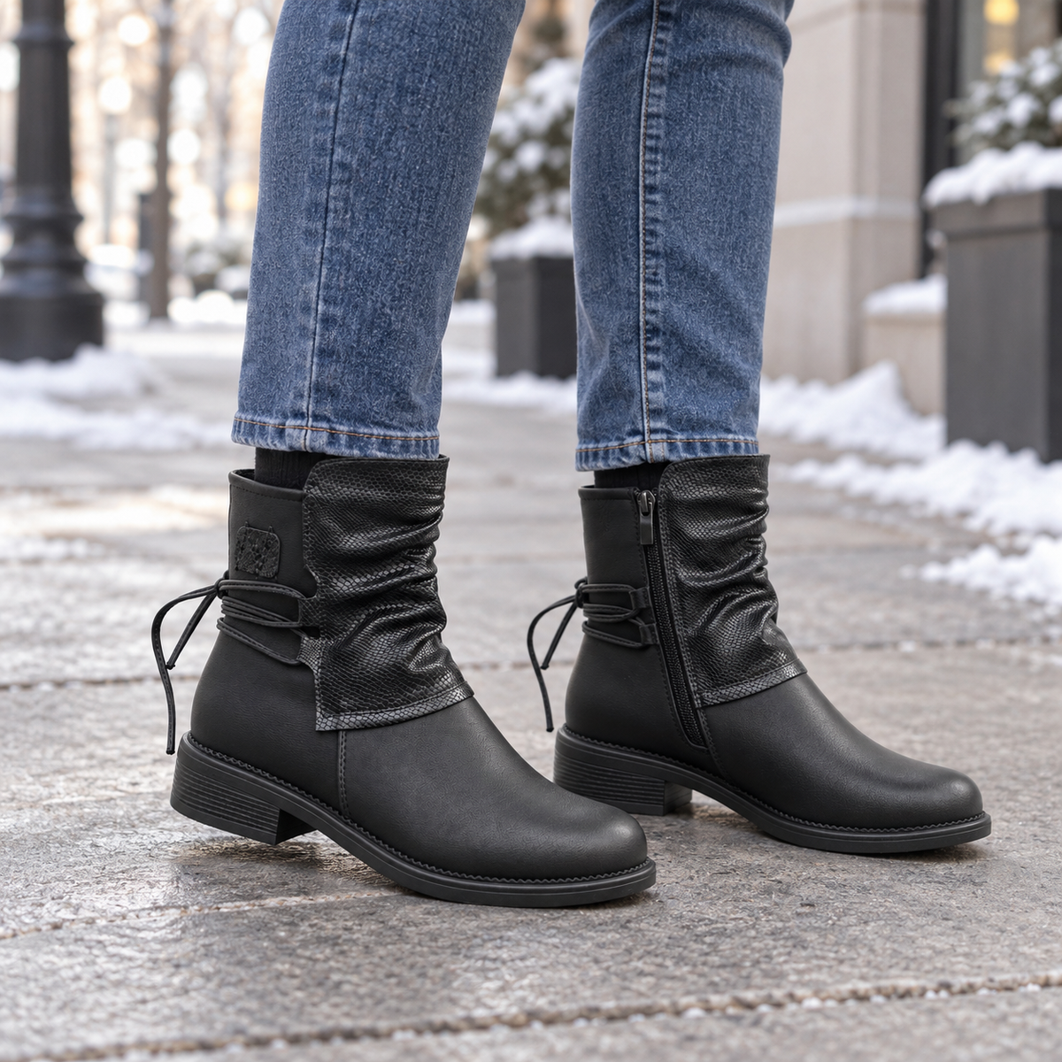 Botki Damskie (36-42) 12Par D27585-1 BLACK
