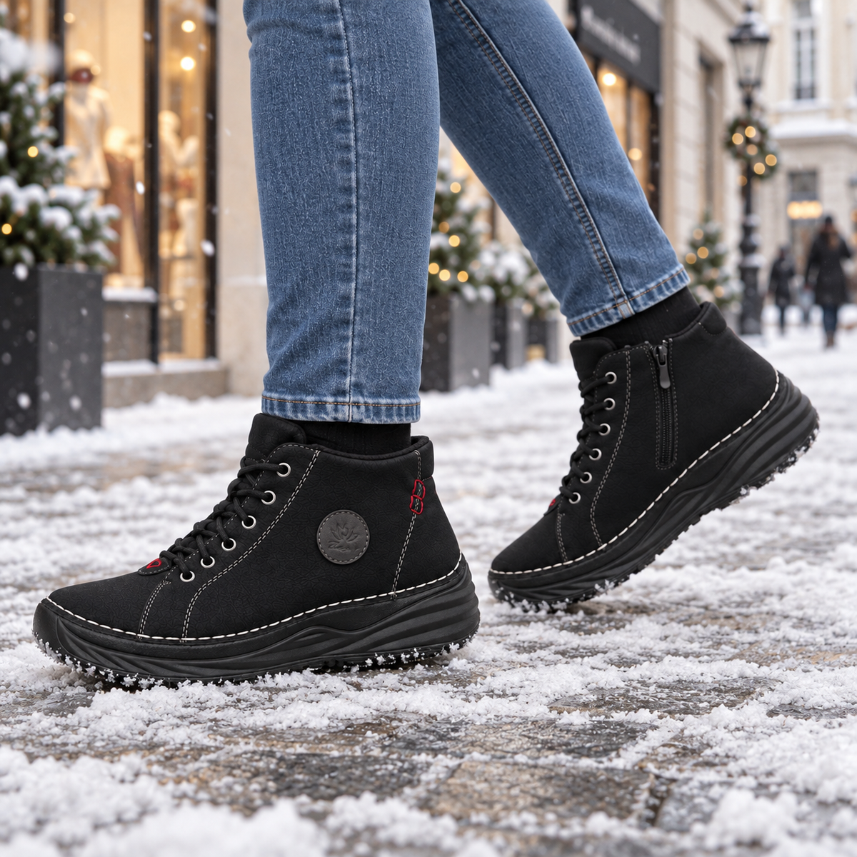 Botki Damskie (36-41) 12Par 9592-1 BLACK