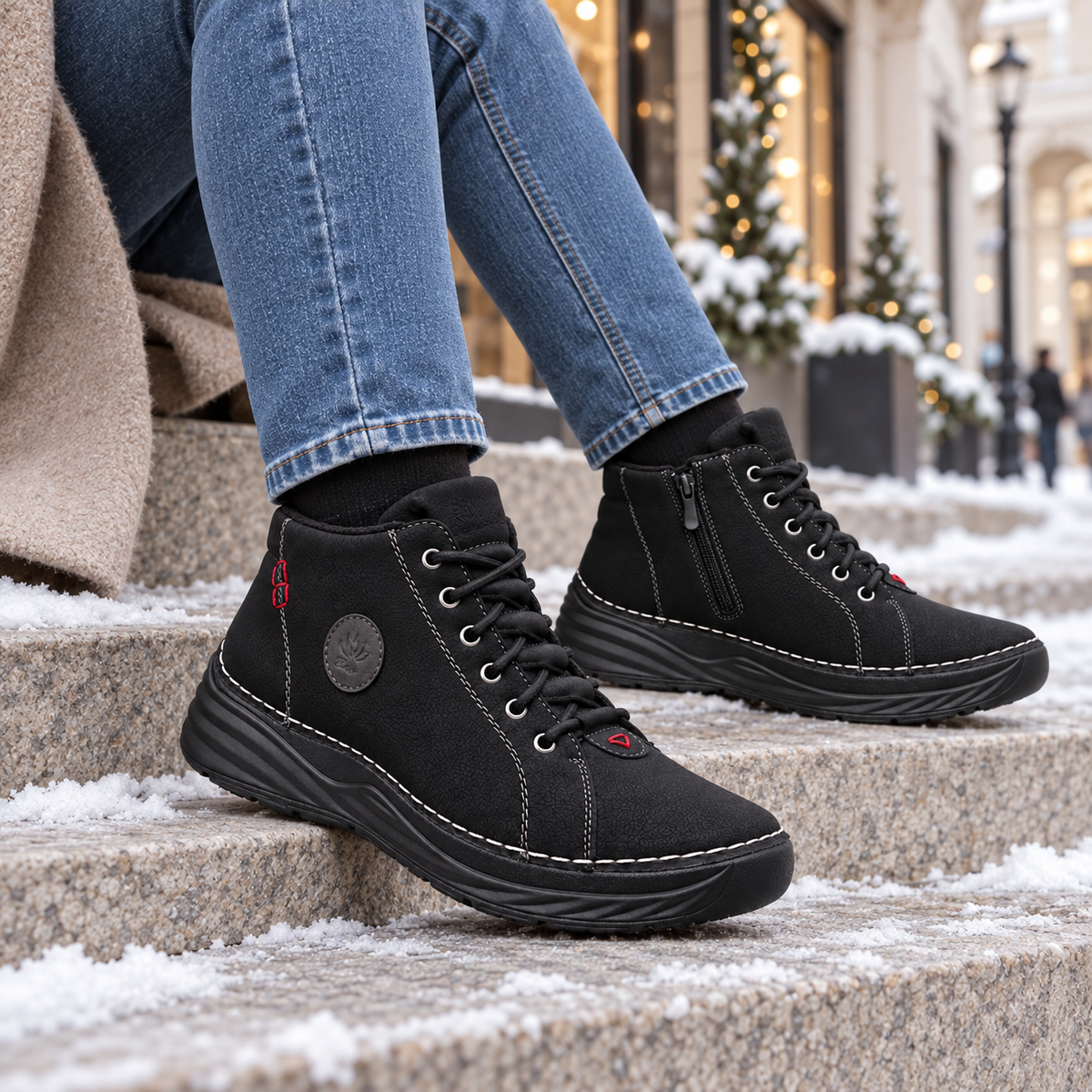 Botki Damskie (36-41) 12Par 9592-1 BLACK