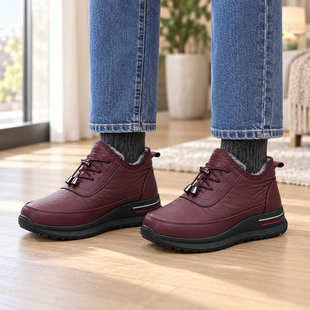 Botki Damskie (36-42) 12Par D2753-7 RED