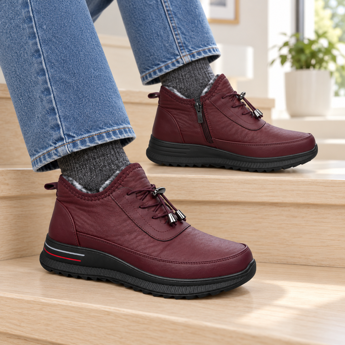 Botki Damskie (36-42) 12Par D2753-7 RED