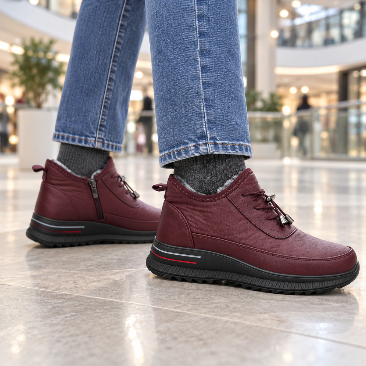 Botki Damskie (36-42) 12Par D2753-7 RED