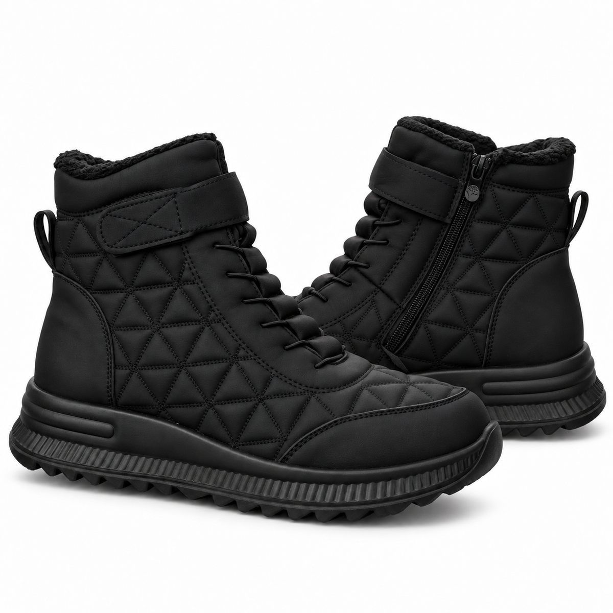 Botki Śniegowce damskie (36-42, 12par) D1506-1 BLACK