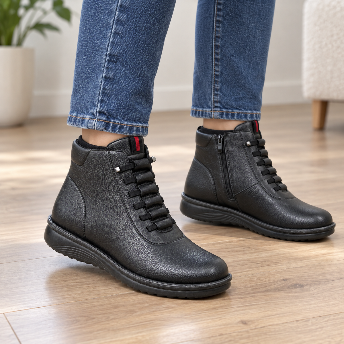 Botki Damskie (36-42) 12Par D71-1 BLACK
