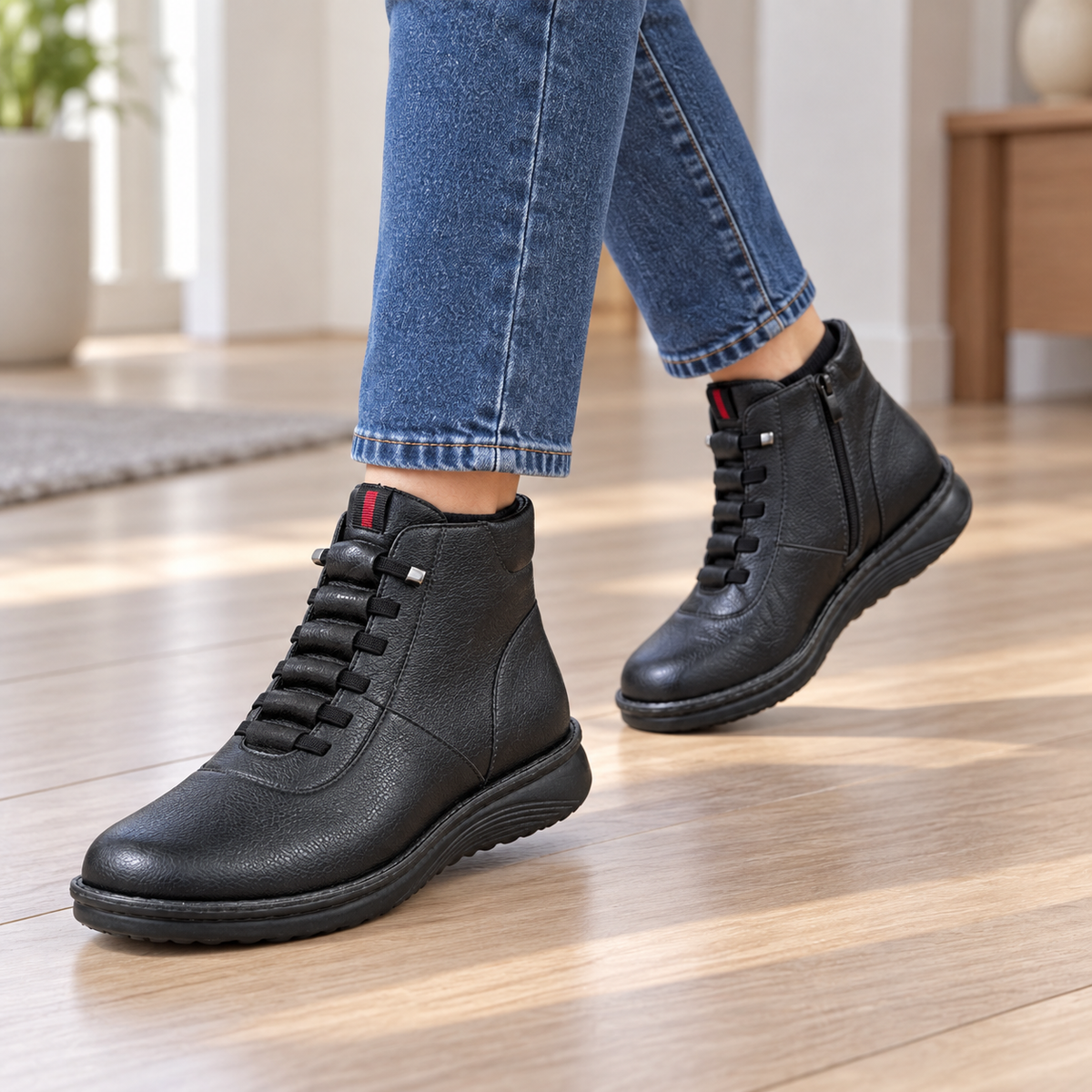 Botki Damskie (36-42) 12Par D71-1 BLACK