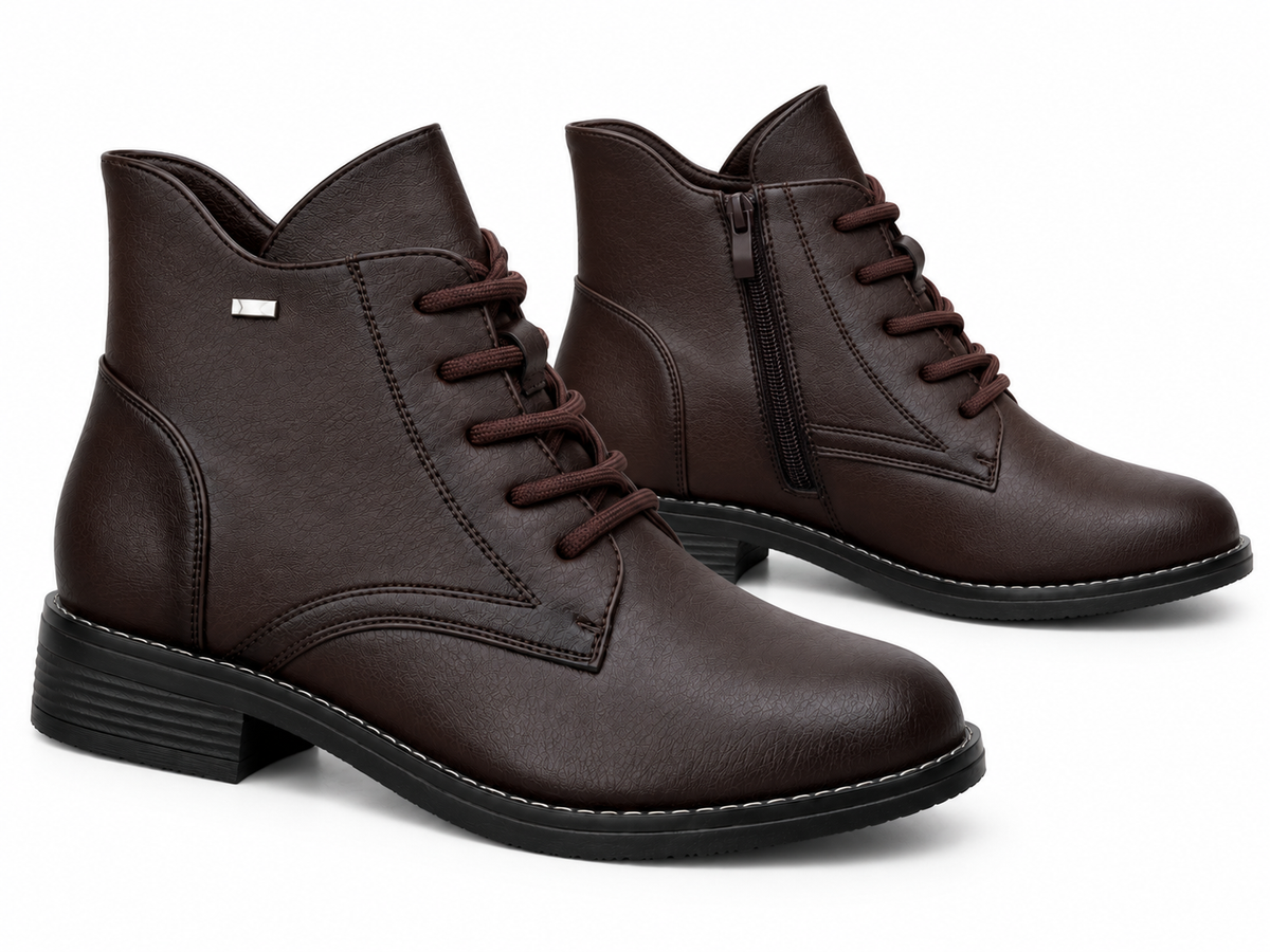 Botki Damskie (36-41) 12Par 6777-2 BROWN