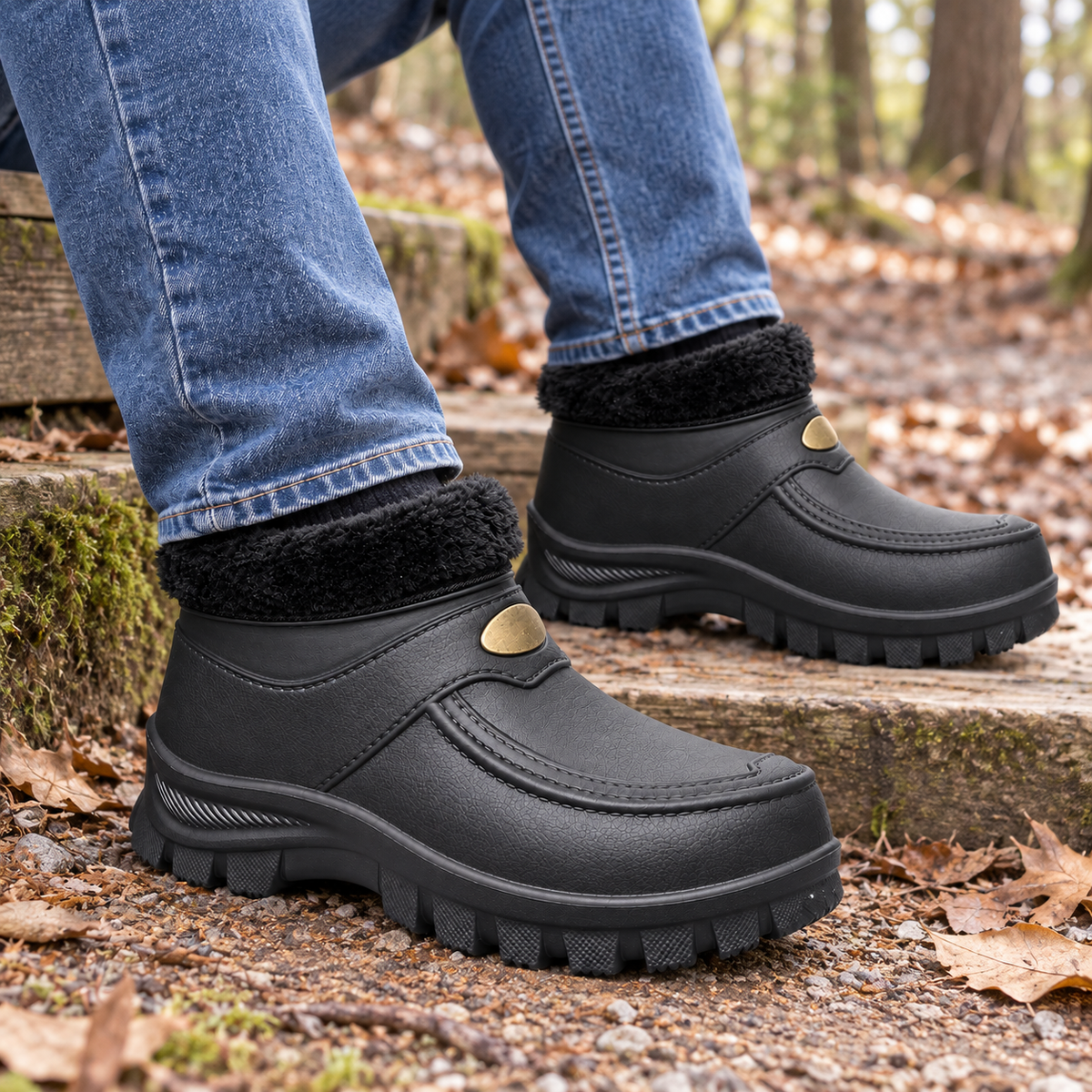 Kalosze Męskie A1016 (41-46) Black