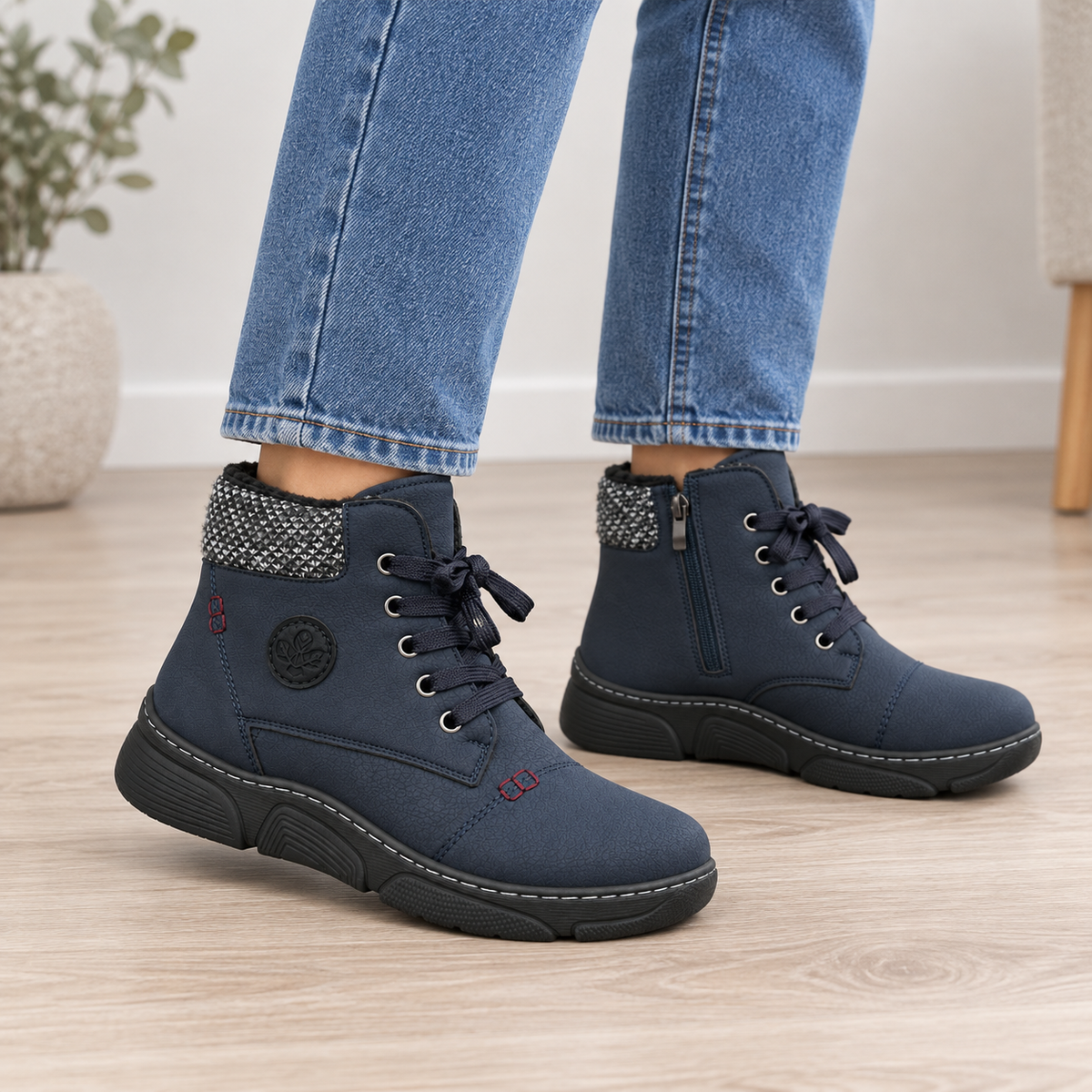 Botki Damskie (36-42) 12Par D1502-6 BLUE