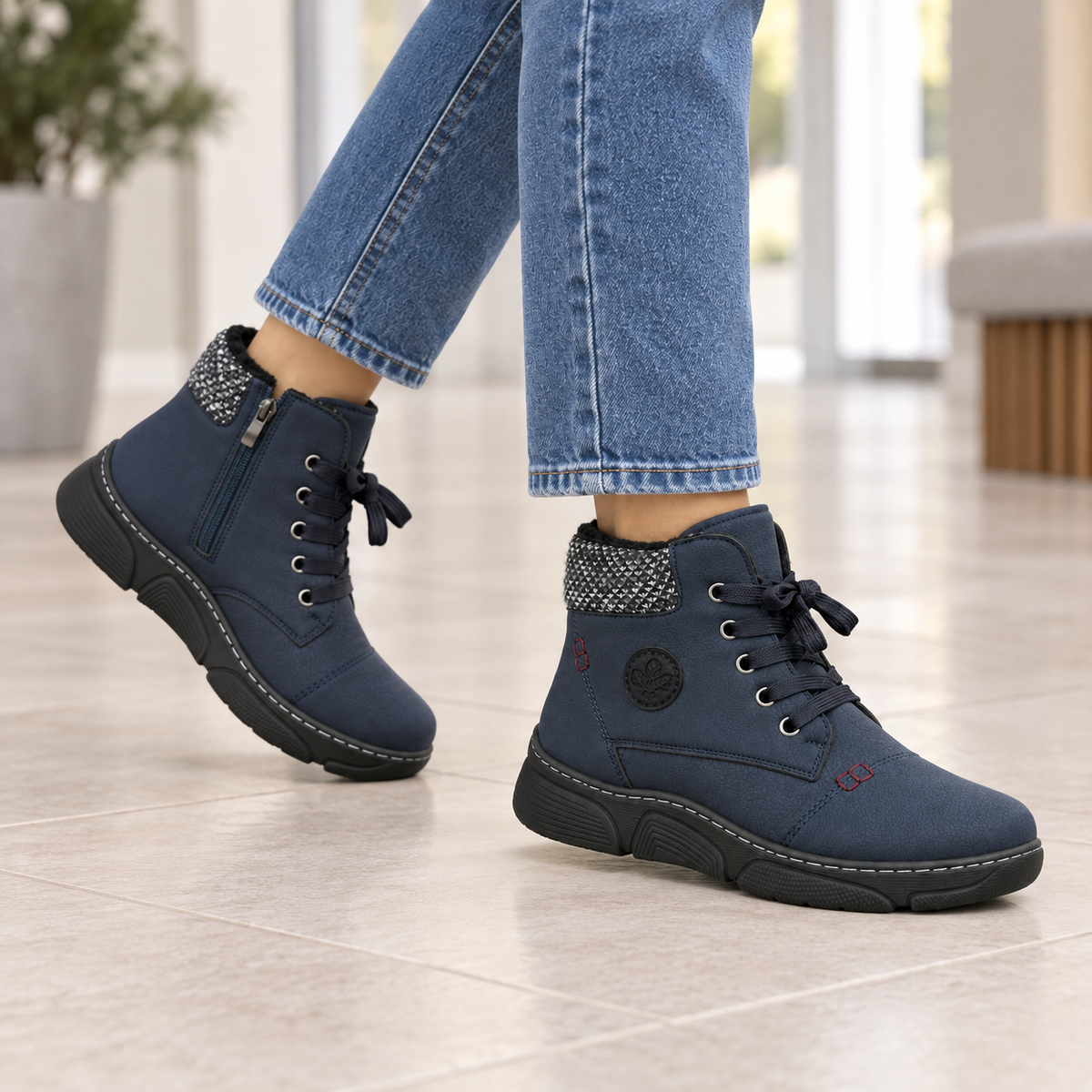 Botki Damskie (36-42) 12Par D1502-6 BLUE