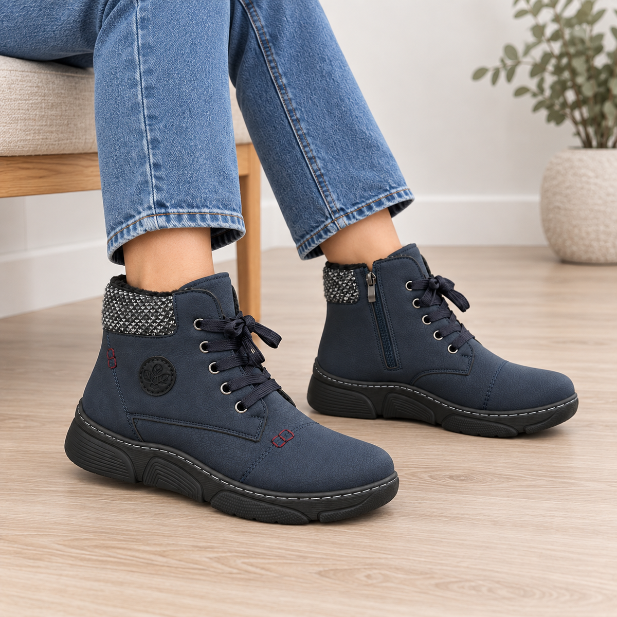 Botki Damskie (36-42) 12Par D1502-6 BLUE