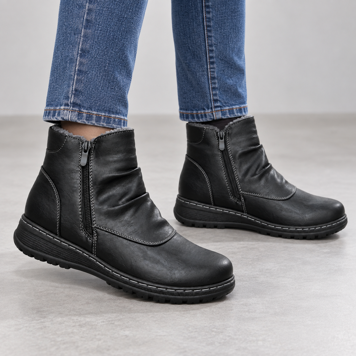 Botki Damskie (36-42) 12Par D51-1 BLACK