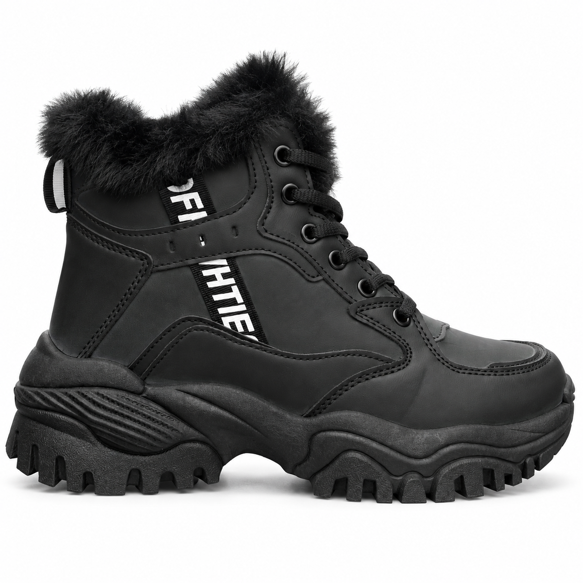 Botki Śniegowce damskie (36-41, 12par) D9303-21 ALL BLACK