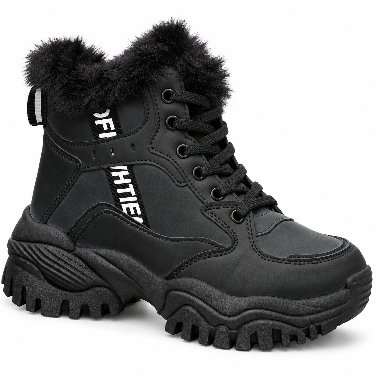 Botki Śniegowce damskie (36-41, 12par) D9303-21 ALL BLACK