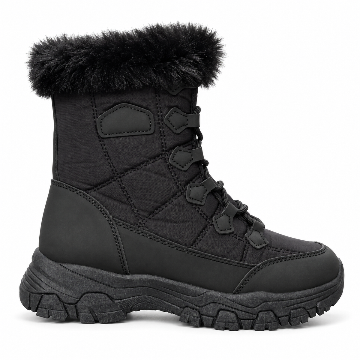 Botki Śniegowce damskie (36-41, 12par) D9158-21 ALL BLACK