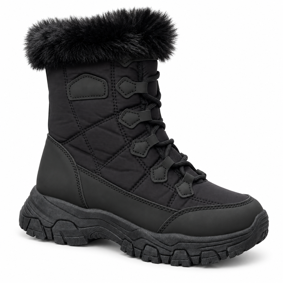Botki Śniegowce damskie (36-41, 12par) D9158-21 ALL BLACK