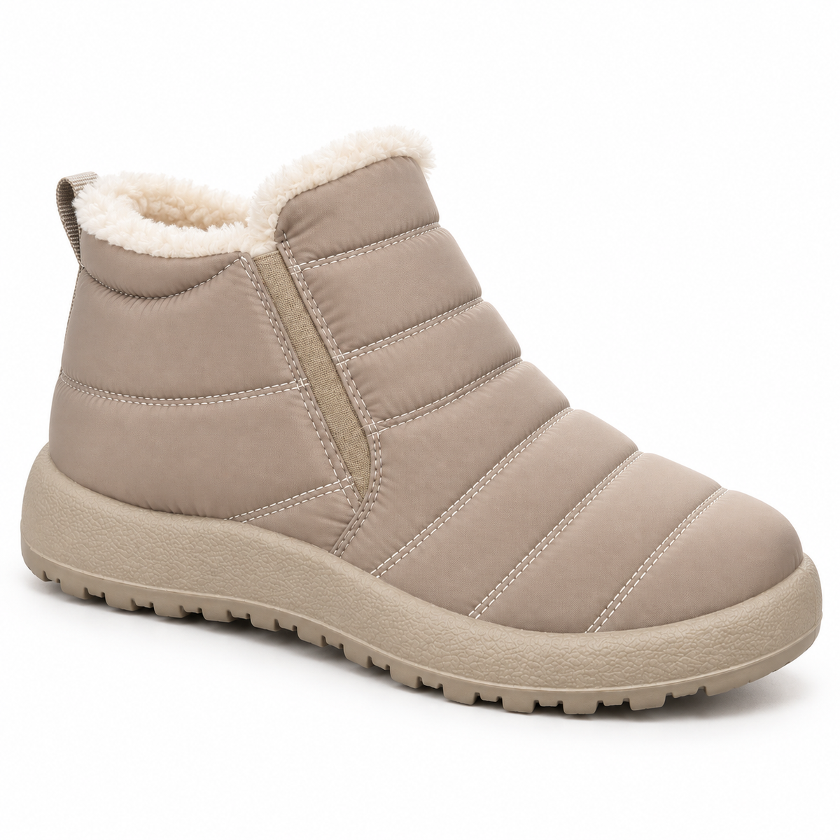 Botki Śniegowce damskie-OCIEPLANE (36-42, 12par) D7513-4 BEIGE