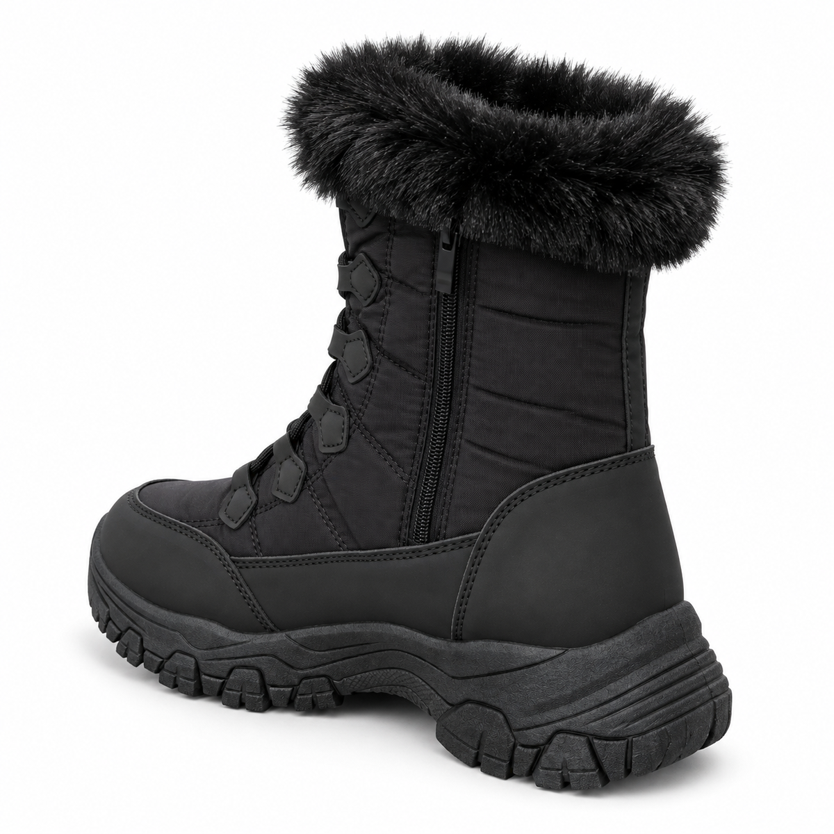 Botki Śniegowce damskie (36-41, 12par) D9158-21 ALL BLACK