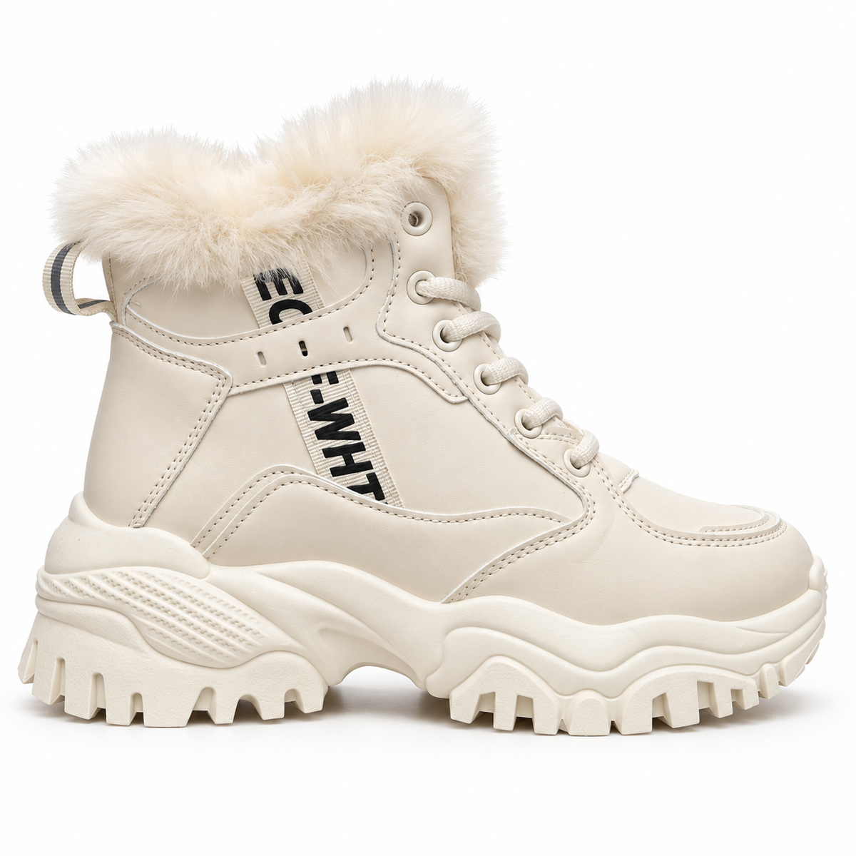Botki Śniegowce damskie (36-41, 12par) D9303-4 BEIGE