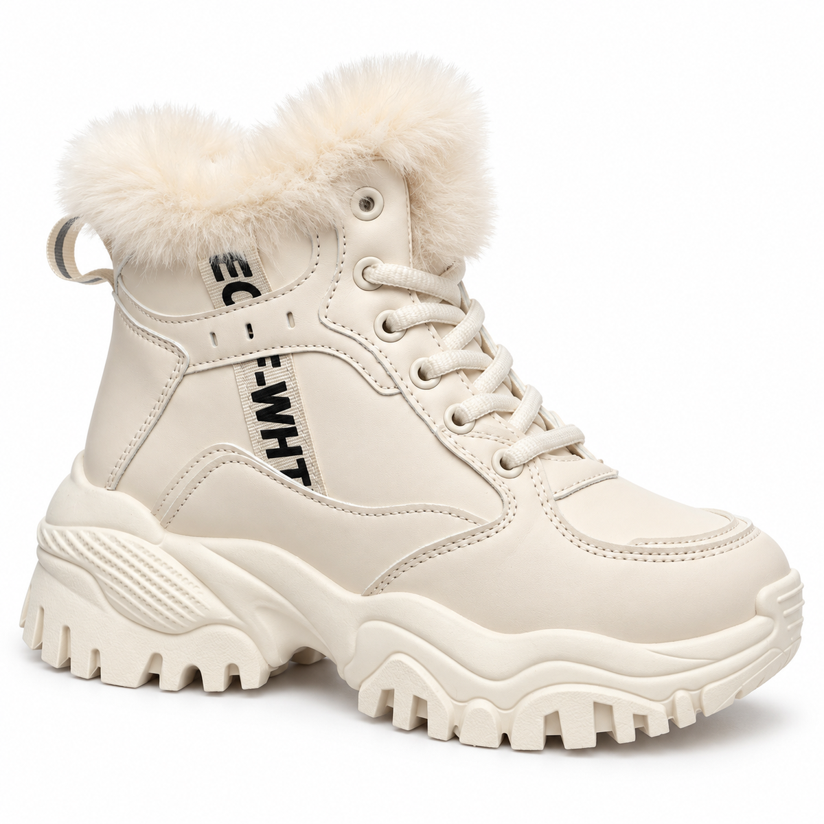 Botki Śniegowce damskie (36-41, 12par) D9303-4 BEIGE