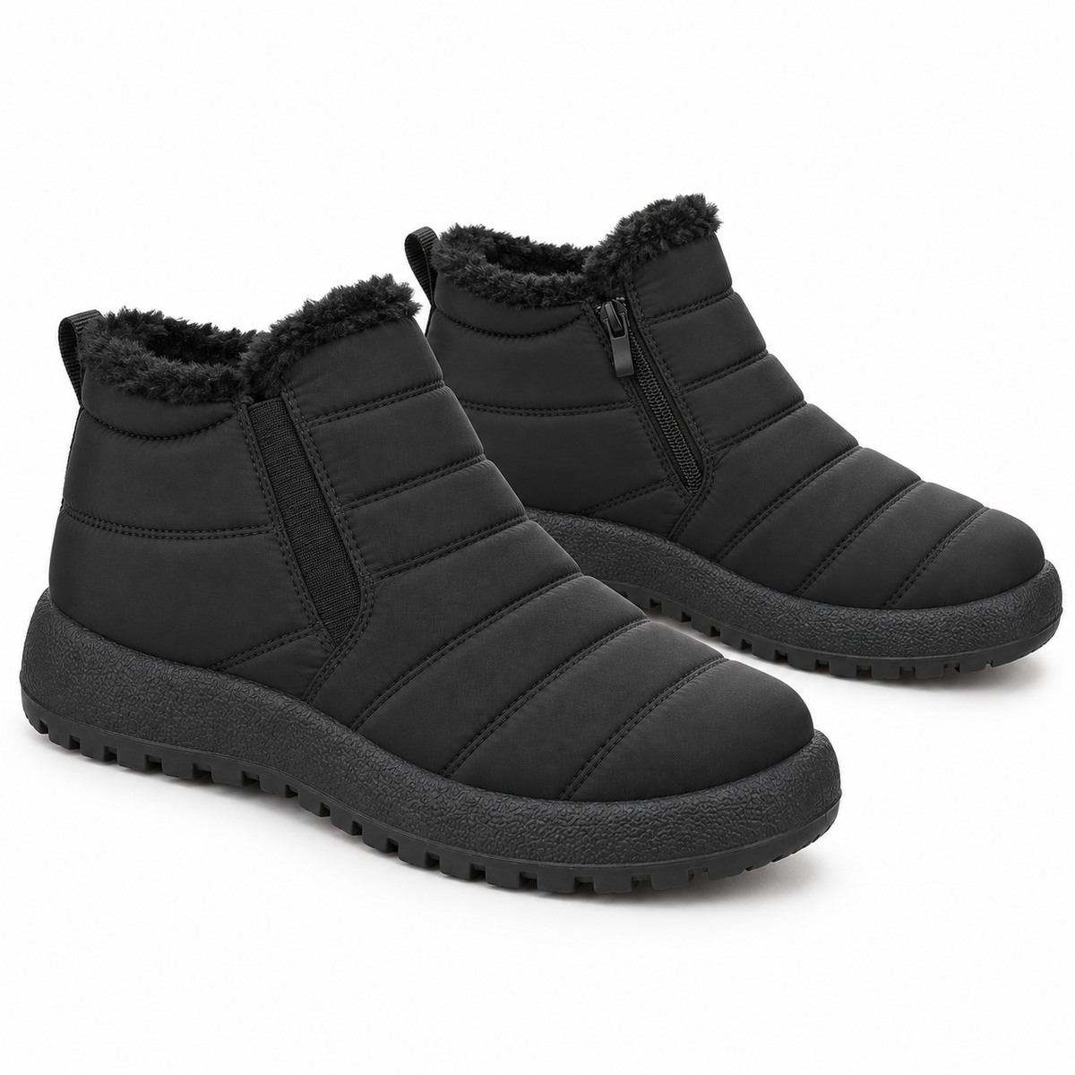 Botki Śniegowce damskie-OCIEPLANE (36-42, 12par) D7513-21 BLACK