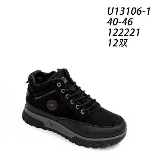 Botki Męskie (40-46) 12Par U13106-1 BLACK