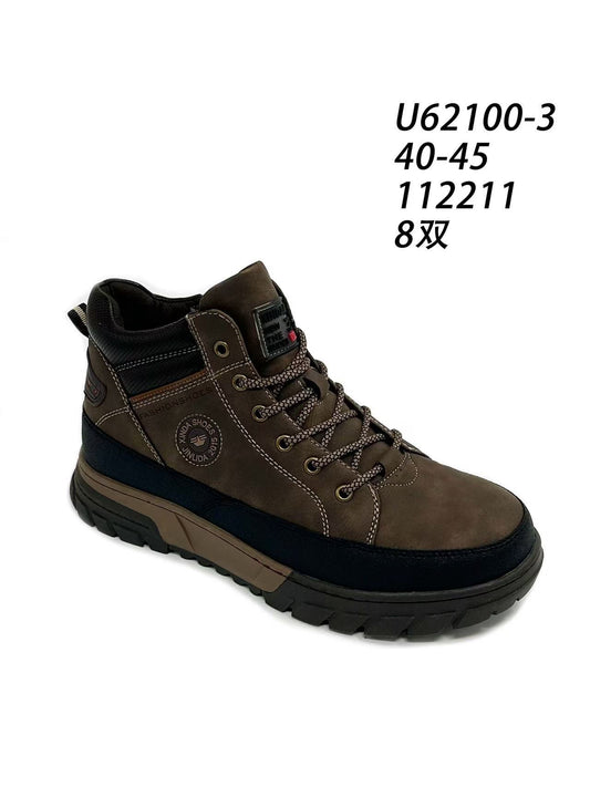 Botki Męskie (40-45) 8Par U62100-3 BROWN