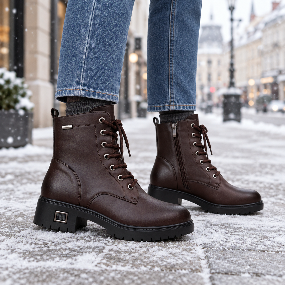 Botki Damskie (36-41) 12Par 2910-4 BROWN