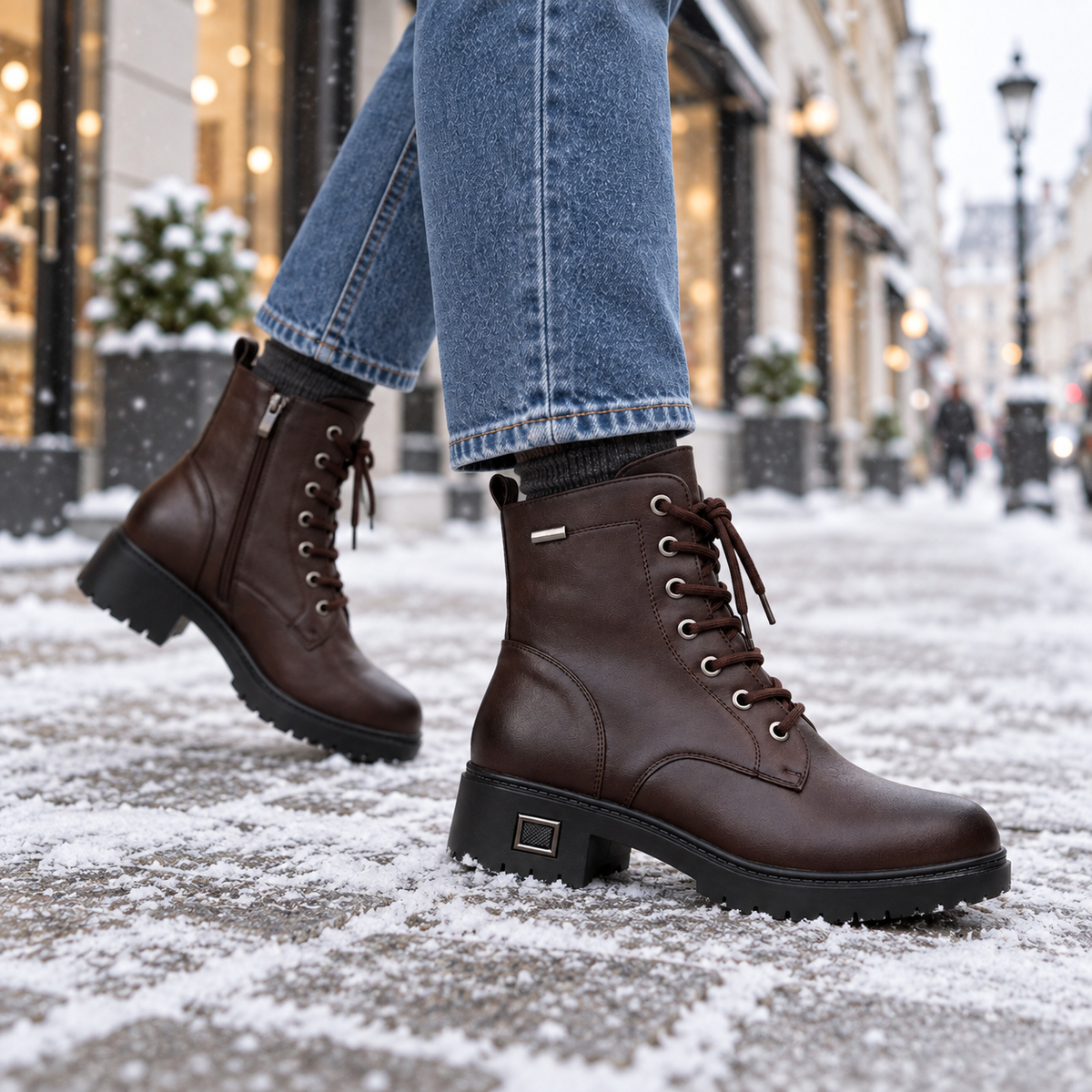 Botki Damskie (36-41) 12Par 2910-4 BROWN