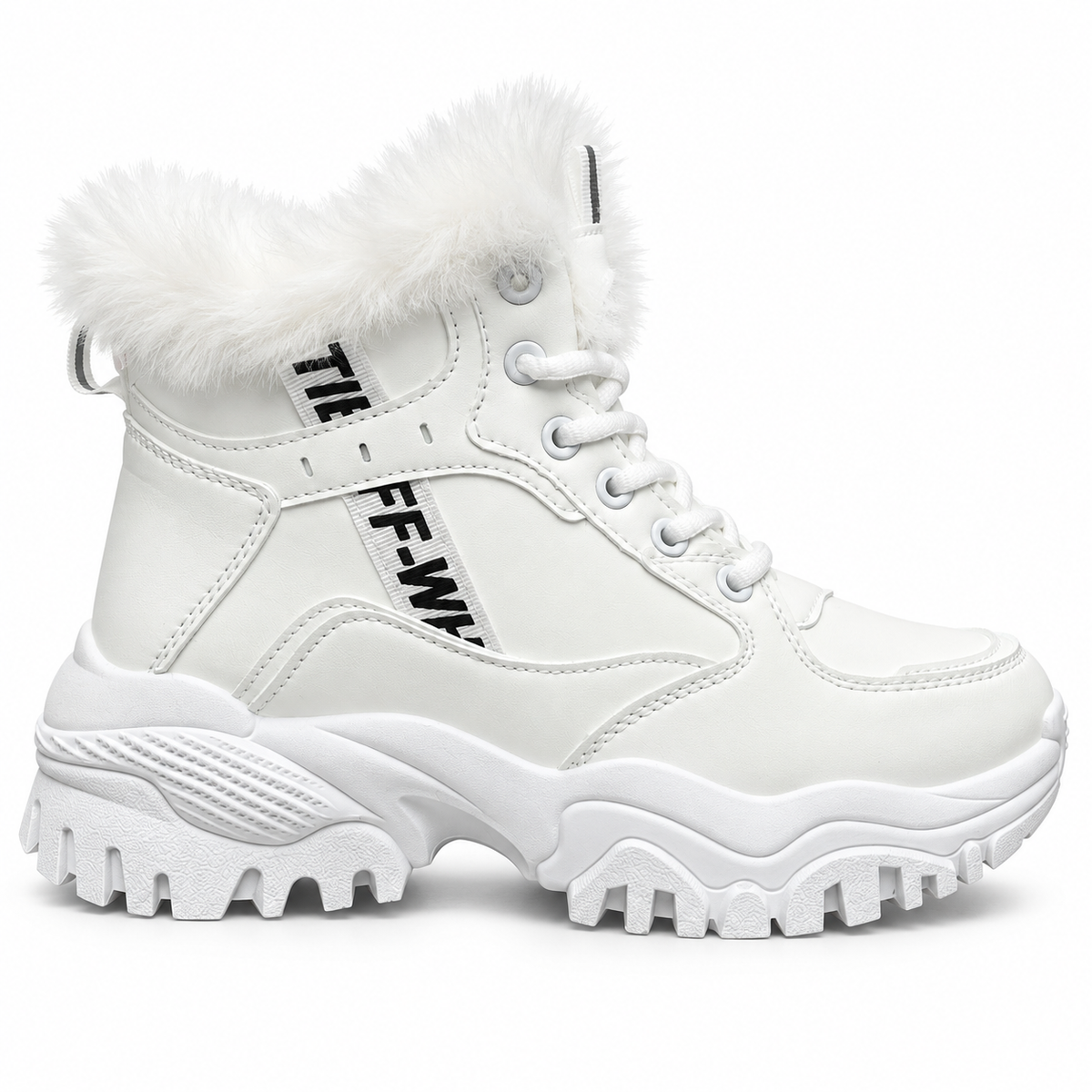 Botki Śniegowce damskie (36-41, 12par) D9303-8 WHITE