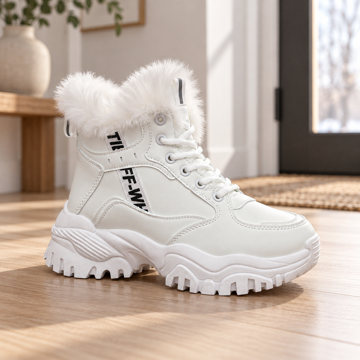 Botki Śniegowce damskie (36-41, 12par) D9303-8 WHITE