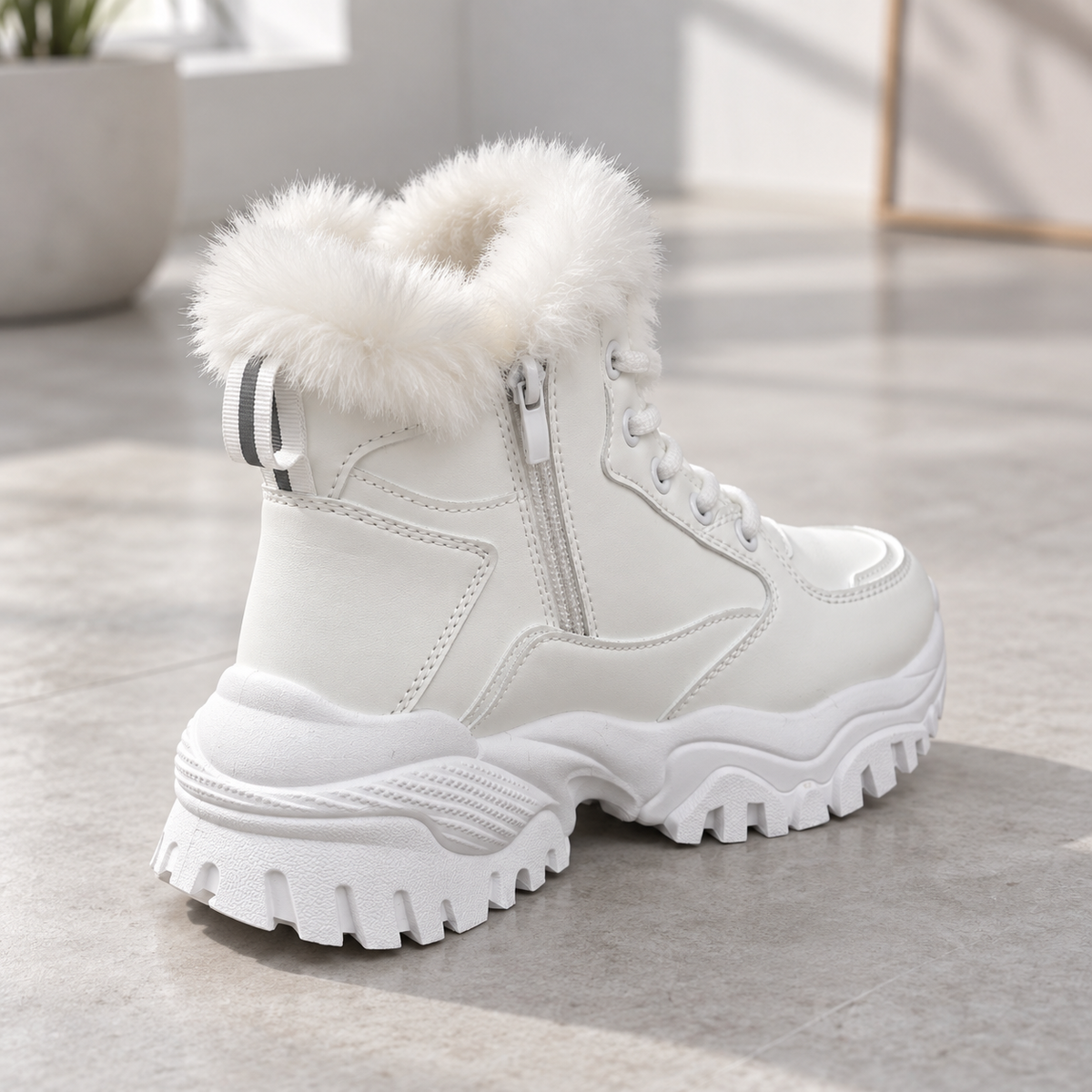 Botki Śniegowce damskie (36-41, 12par) D9303-8 WHITE