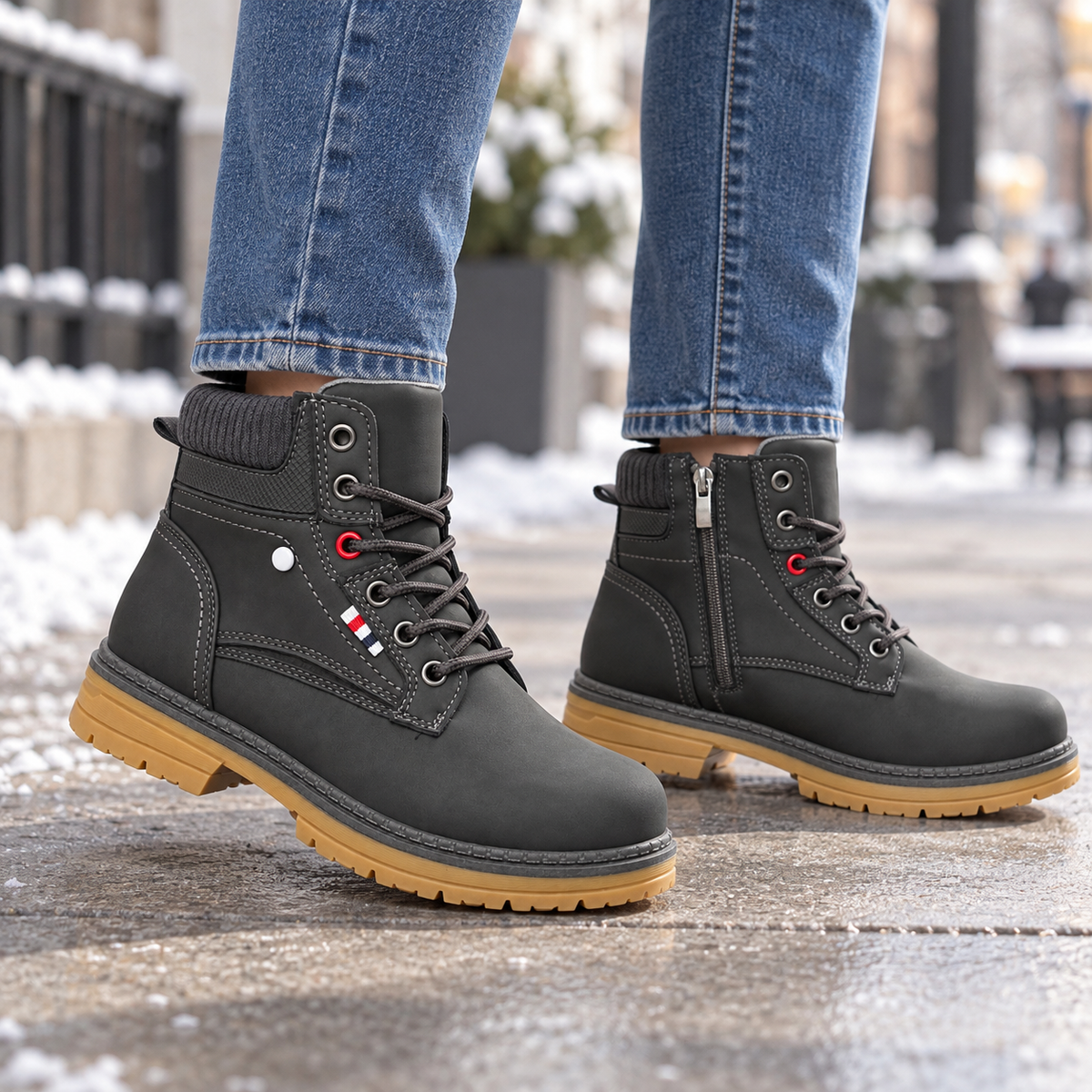 Botki Damskie (36-41) 12Par D9806-4 GREY