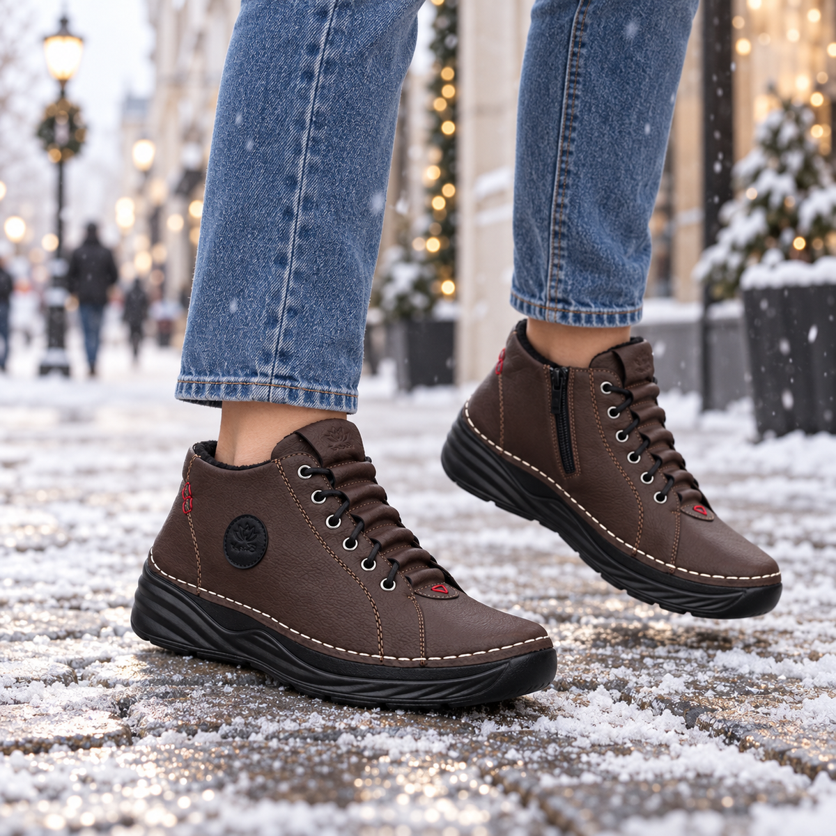 Botki Damskie (36-41) 12Par 9592-2 BROWN