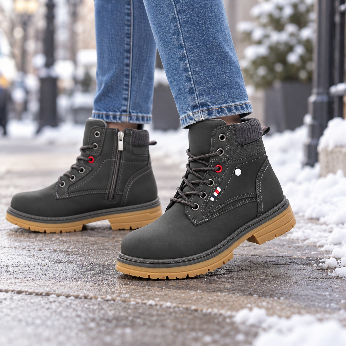 Botki Damskie (36-41) 12Par D9806-4 GREY