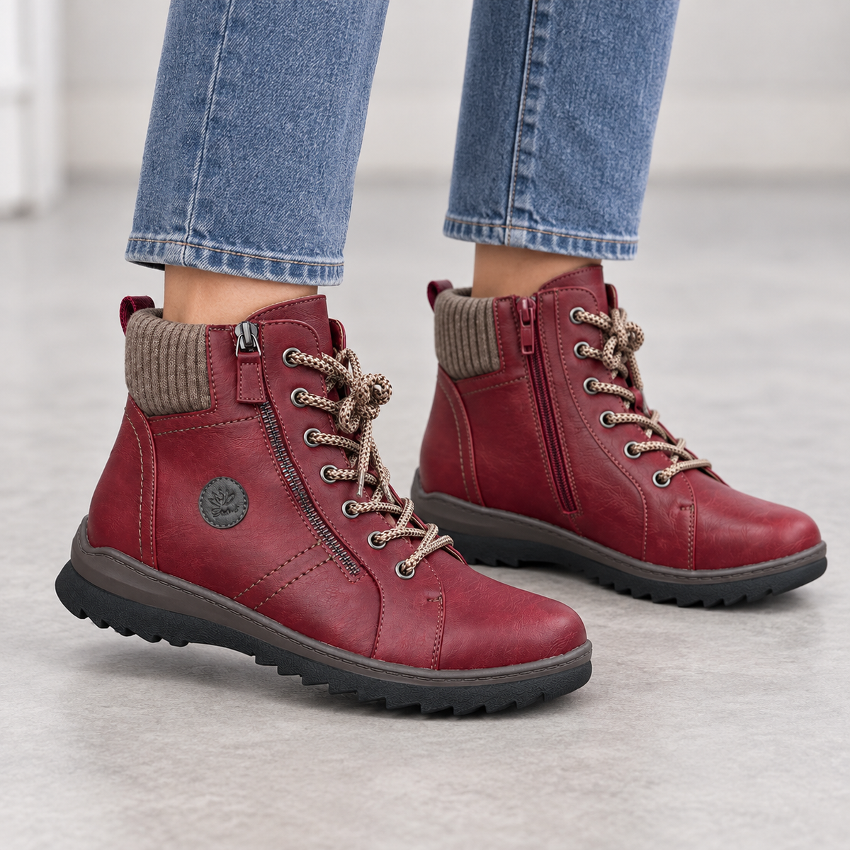 Botki Damskie (36-42) 12Par 9819-4 RED