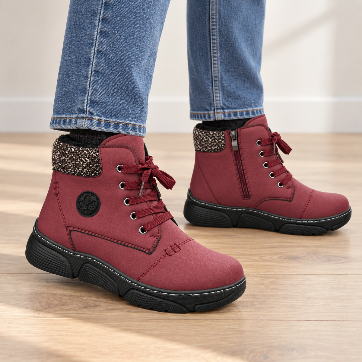 Botki Damskie (36-42) 12Par D1502-4 RED