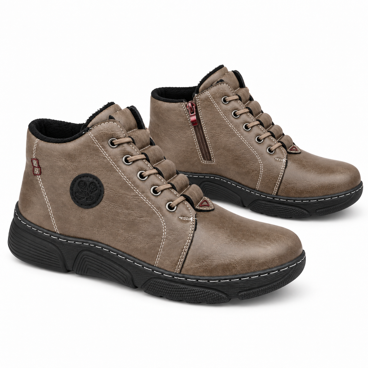 Botki Damskie (36-42) 12Par D1501-2 KHAKI
