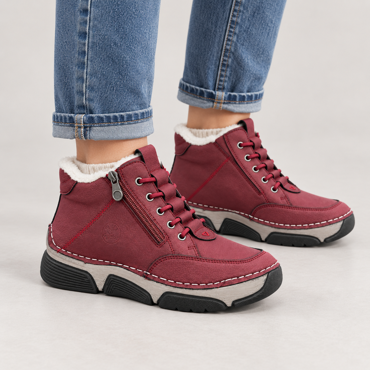Botki Damskie (36-42) 12Par D1505-4 RED