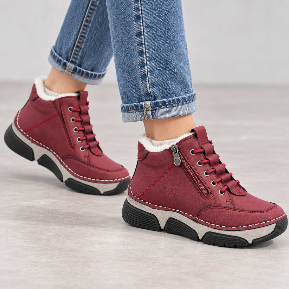 Botki Damskie (36-42) 12Par D1505-4 RED