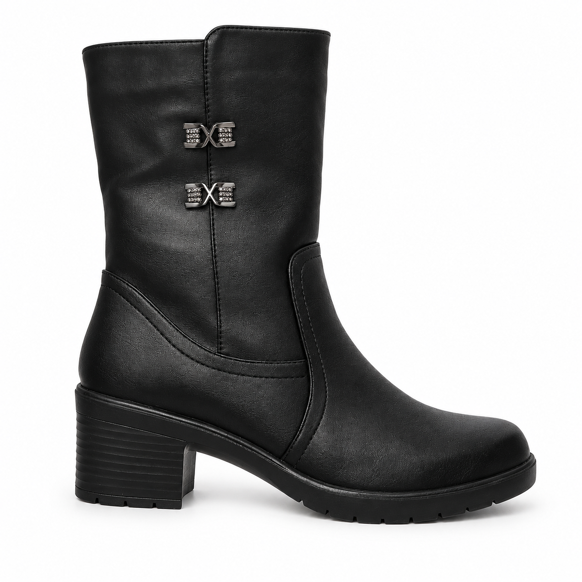 Botki Damskie (36-42) 12Par D7134-21 ALL BLACK
