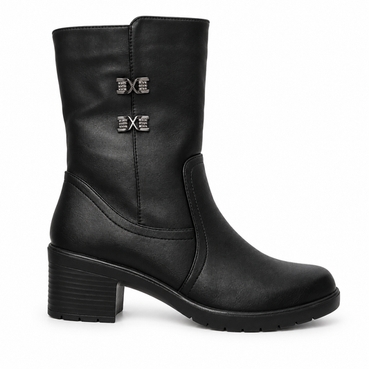 Botki Damskie (36-42) 12Par D7134-21 ALL BLACK