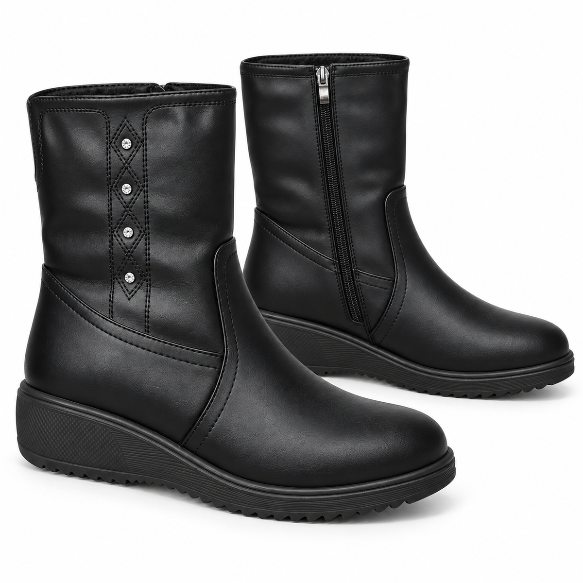 Botki Damskie (36-42) 12Par D26308-21 BLACK