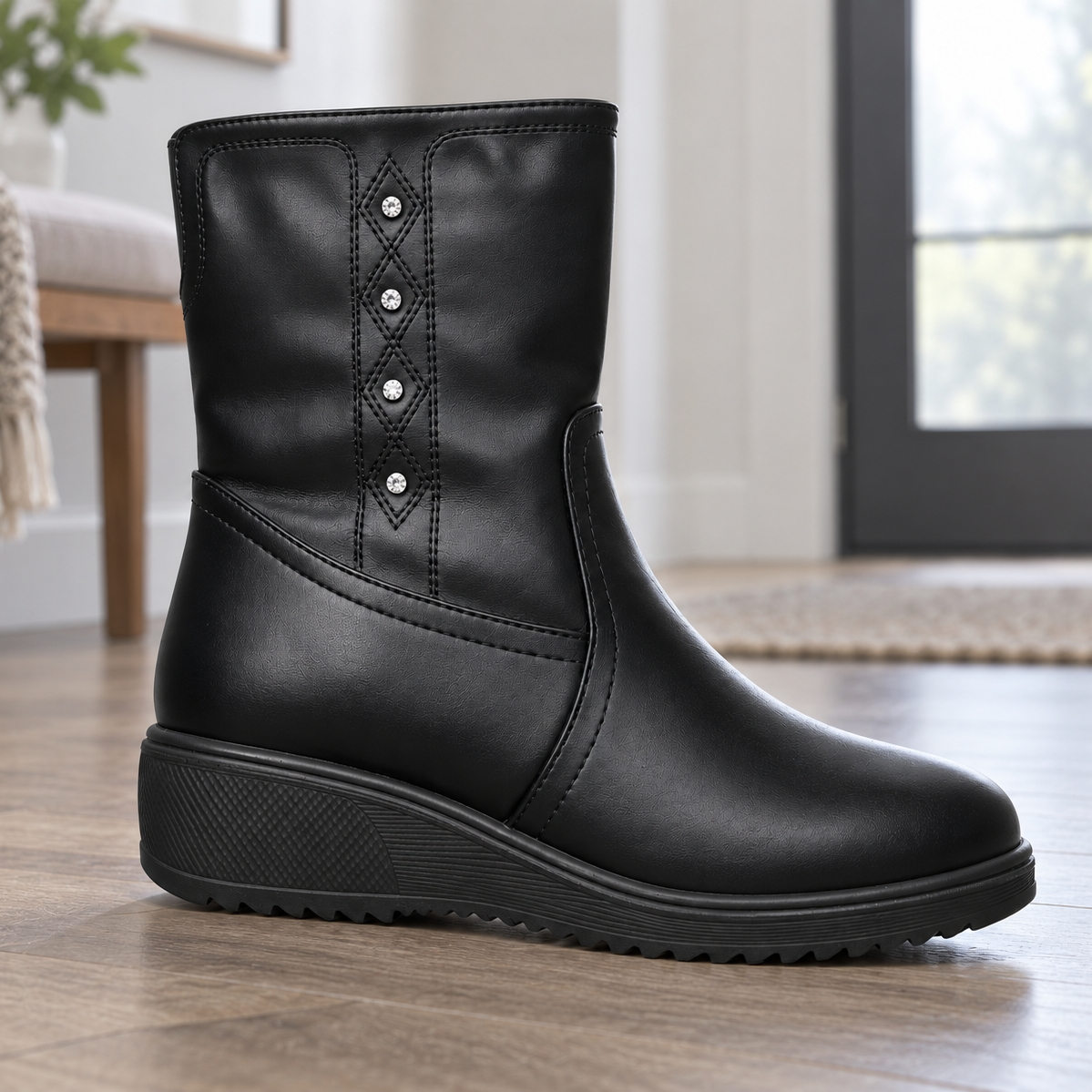 Botki Damskie (36-42) 12Par D26308-21 BLACK